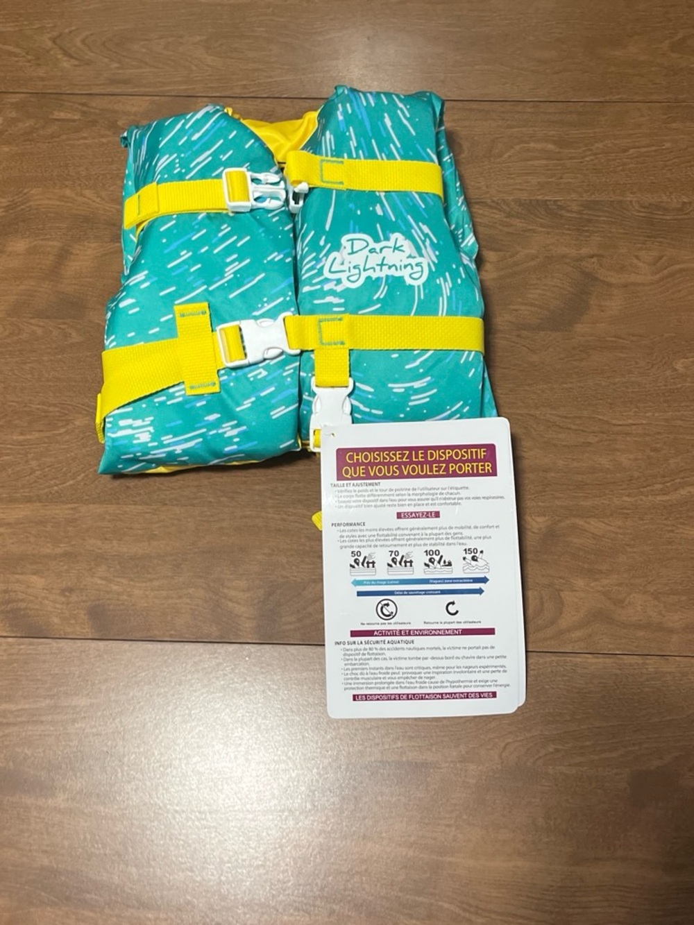Kids' Teal & Yellow Swim Rashguard Vest